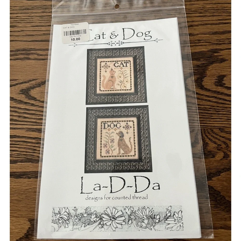 La-D-Da Cat & Dog Design For Counted Thread Pattern Chart 32 Count Lori Markovic